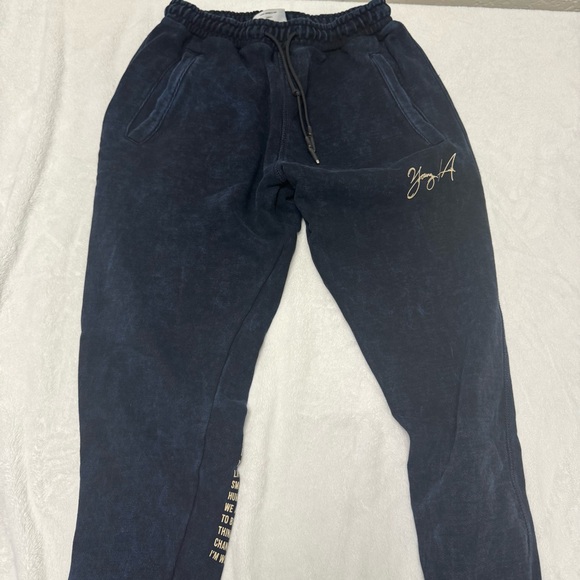 YoungLA Black/Blue tint Joggers - Picture 2 of 6